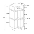 Norstone Stockholm 1100 mediabänk med vinylförvaring, vit/ek Norstone Stockholm 1100 mediabänk med vinylförvaring, vit/ek