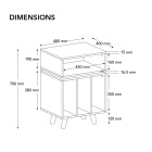 Norstone Stockholm 700 mediabänk med vinylförvaring, svart/valnöt Norstone Stockholm 700 mediabänk med vinylförvaring, svart/valnöt