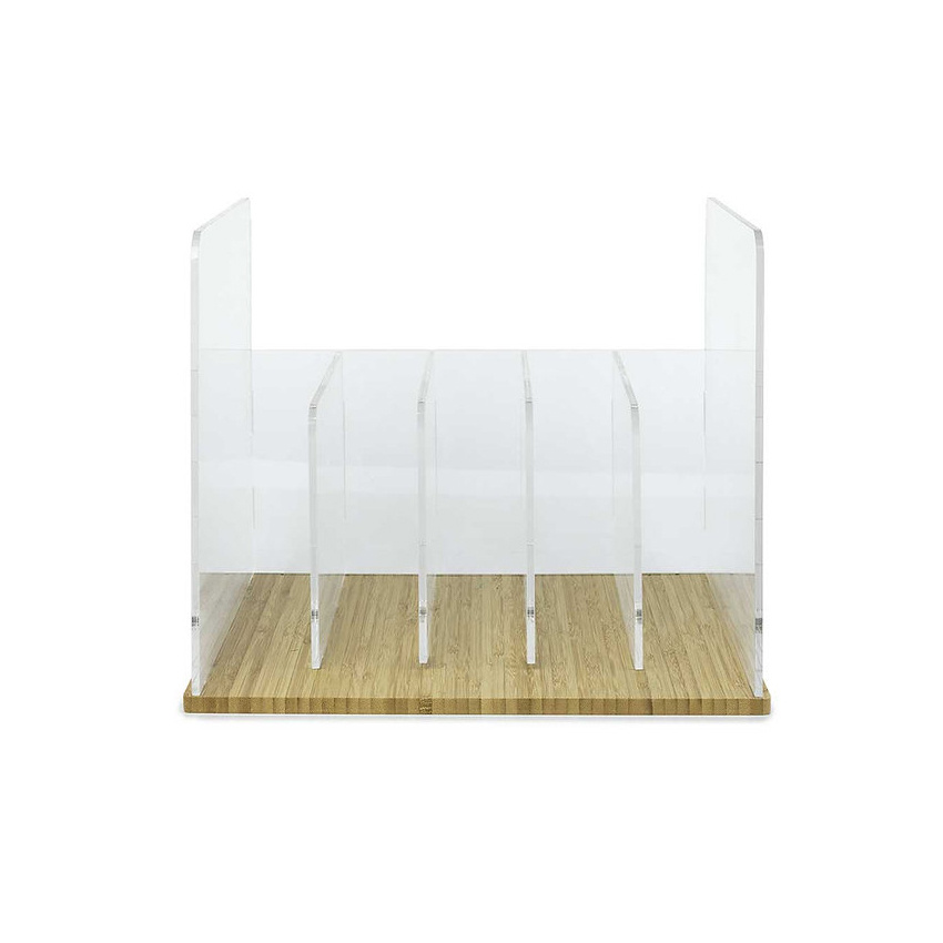 NorStone Vinyl L PR, förvaring av vinylskivor bambu/plexiglas