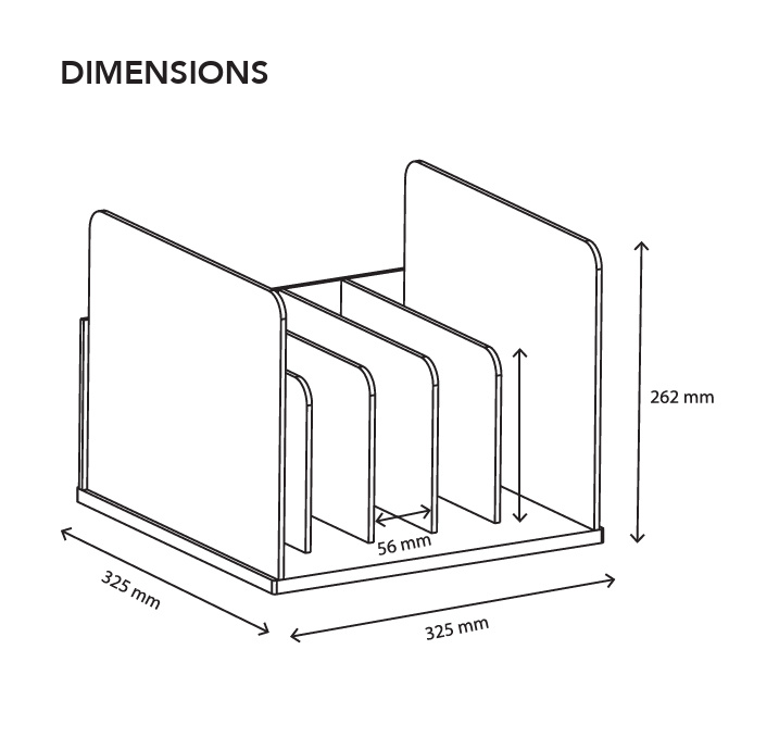 NorStone Vinyl L PR, förvaring av vinylskivor bambu/plexiglas