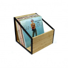 NorStone Vinyl LP Case, förvaring av vinylskivor bambu/svart NorStone Vinyl LP Case, förvaring av vinylskivor bambu/svart