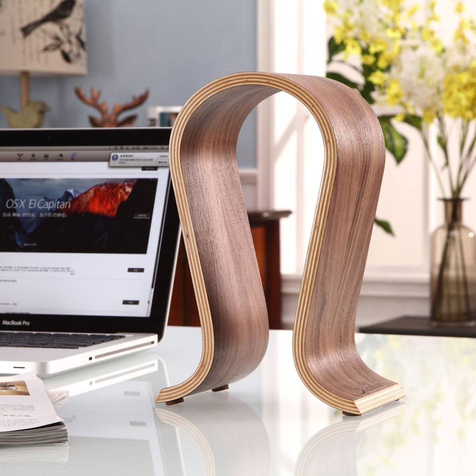 NorStone Wooden Headphone Stand, valnöt