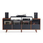 NorStone Oslo Vinyl 1600 mediabänk för skivspelare & elektronik, valnöt/svart NorStone Oslo Vinyl 1600 mediabänk för skivspelare & elektronik, valnöt/svart