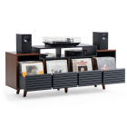 NorStone Oslo Vinyl 1600 mediabänk för skivspelare & elektronik, valnöt/svart NorStone Oslo Vinyl 1600 mediabänk för skivspelare & elektronik, valnöt/svart