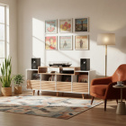 NorStone Oslo Vinyl 1600 mediabänk för skivspelare & elektronik, ljus ek/vit NorStone Oslo Vinyl 1600 mediabänk för skivspelare & elektronik, ljus ek/vit