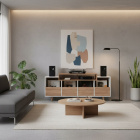 NorStone Oslo Vinyl 1600 mediabänk för skivspelare & elektronik, ljus ek/vit NorStone Oslo Vinyl 1600 mediabänk för skivspelare & elektronik, ljus ek/vit