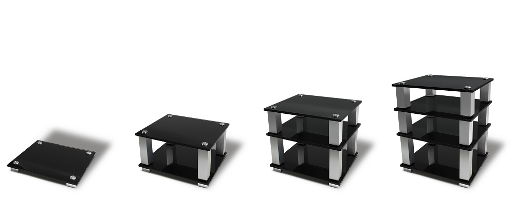 Norstone Square HiFi, rack med fyra hyllplan