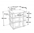 Norstone Square HiFi, rack med fyra hyllplan Norstone Square HiFi, rack med fyra hyllplan