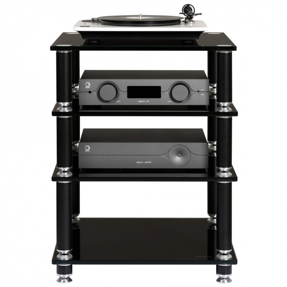 Norstone Stäbbl Hifi stereobänk, mattsvart