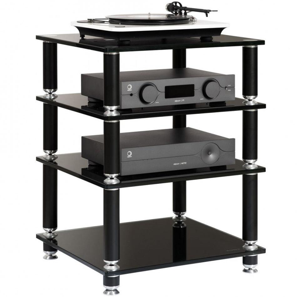 Norstone Stäbbl Hifi stereobänk, mattsvart