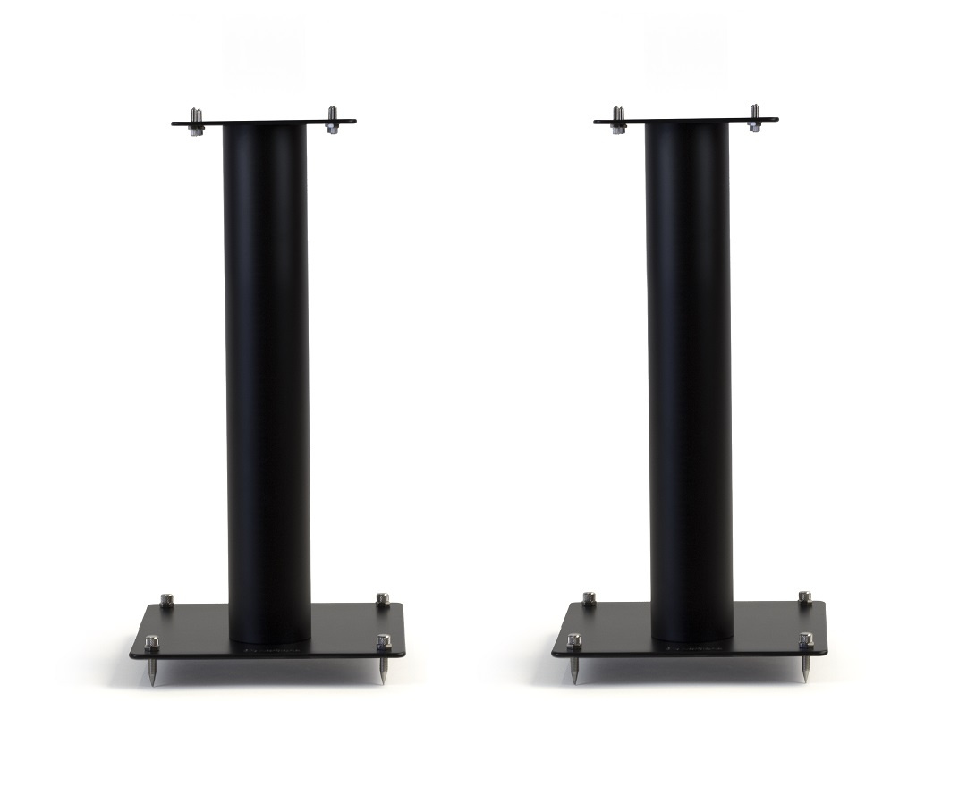 Norstone Stylum 1, mattsvarta högtalarstativ 50 cm höga