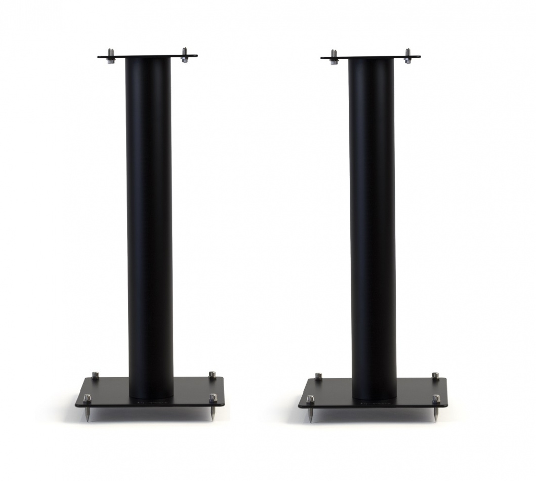 Norstone Stylum 2, mattsvarta högtalarstativ 60 cm höga