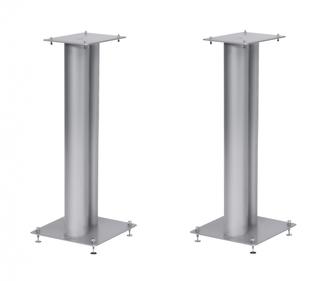 Norstone Stylum 2, matt silver högtalarstativ 60 cm höga