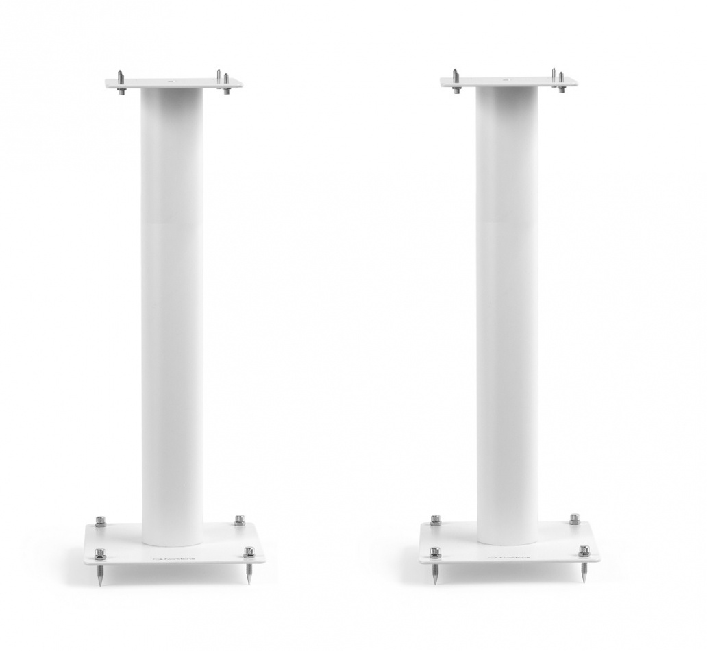 Norstone Stylum 2, mattvita högtalarstativ 60 cm höga
