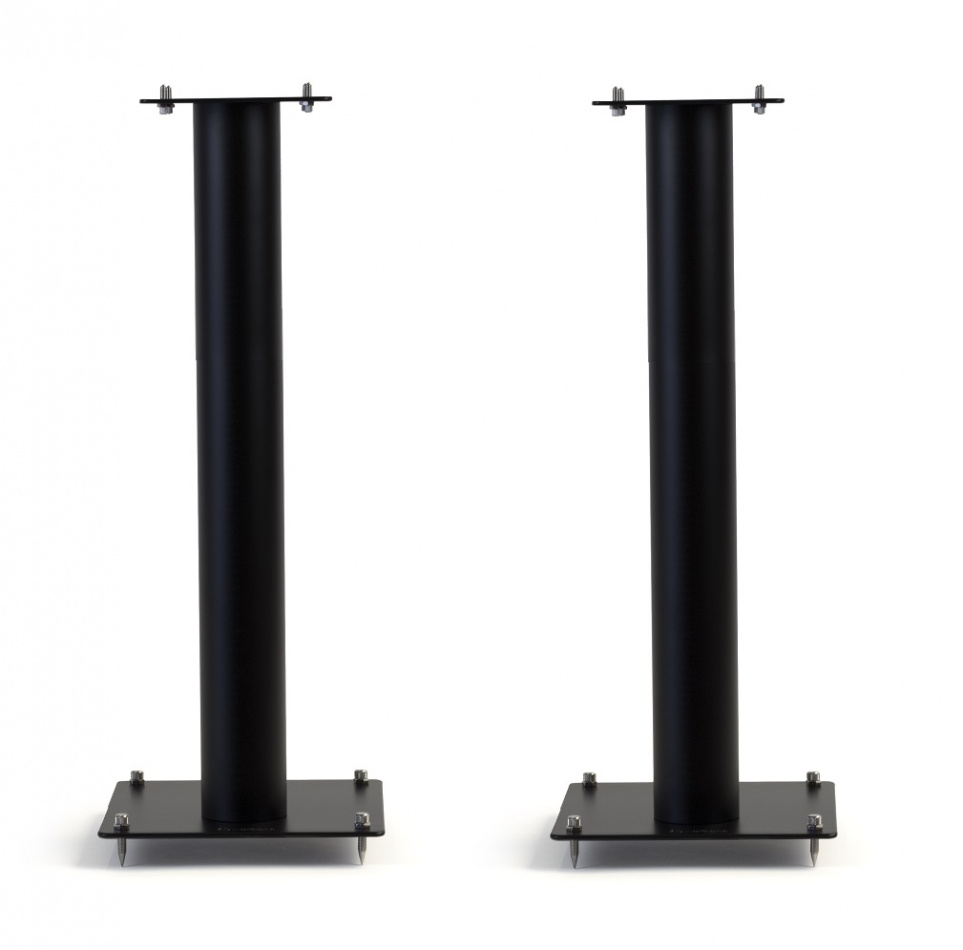 Norstone Stylum 3, mattsvarta högtalarstativ 80 cm höga