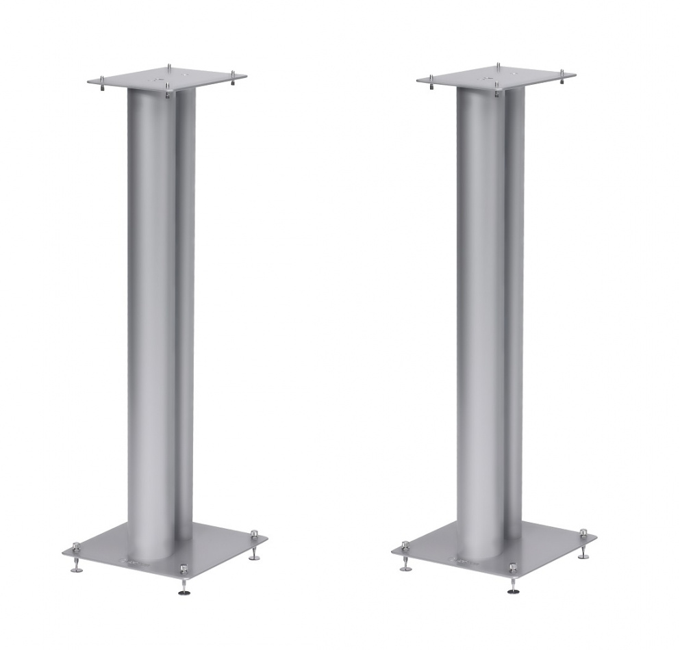 Norstone Stylum 3, matt silver högtalarstativ 80 cm höga