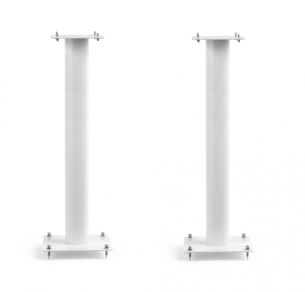 Norstone Stylum 3, mattvita högtalarstativ 80 cm höga