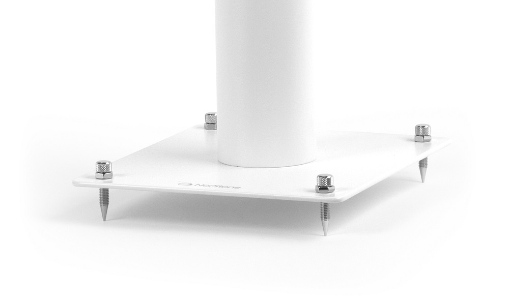Norstone Stylum 3, mattvita högtalarstativ 80 cm höga