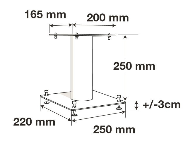 Norstone Stylum S, ek högtalarstativ 20 cm höga