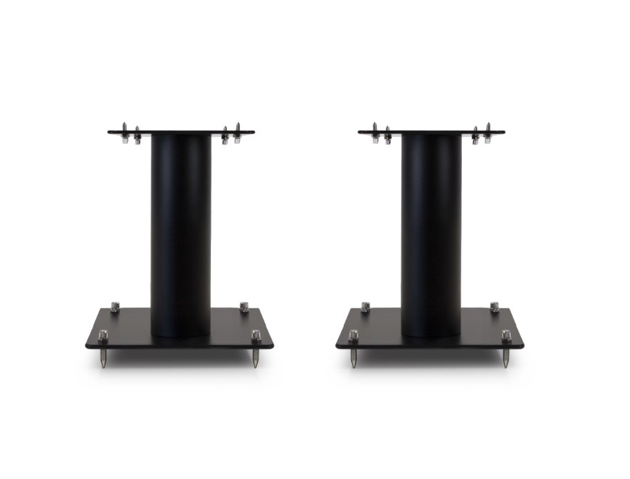 Norstone Stylum S, mattsvarta högtalarstativ 25 cm höga