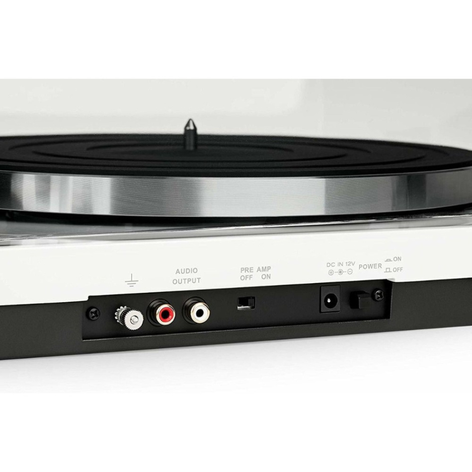 Thorens TD 201 skivspelare med Audio Technica AT3600-pickup, vit
