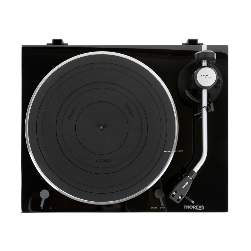 Thorens TD 204 skivspelare med Audio Technica AT95E-pickup, svart