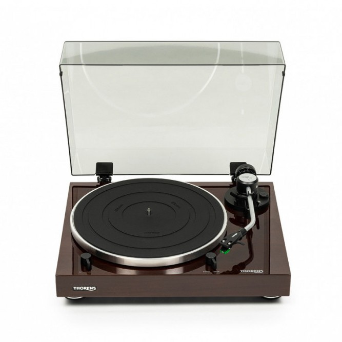 Thorens TD 204 skivspelare med Audio Technica AT95E-pickup, valnöt