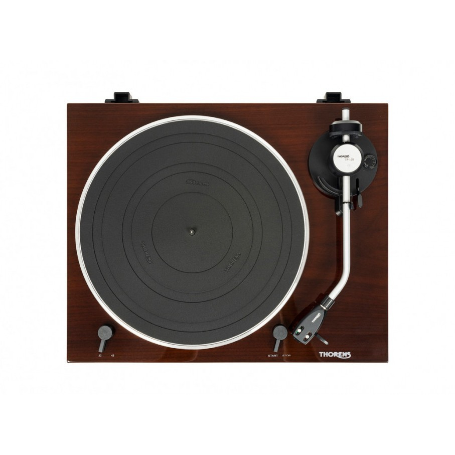 Thorens TD 204 skivspelare med Audio Technica AT95E-pickup, valnöt