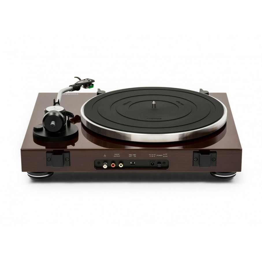 Thorens TD 204 skivspelare med Audio Technica AT95E-pickup, valnöt