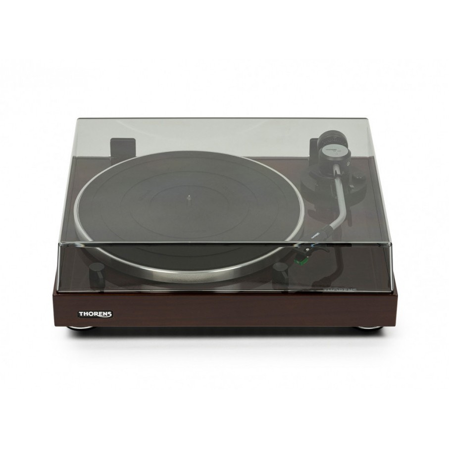 Thorens TD 204 skivspelare med Audio Technica AT95E-pickup, valnöt