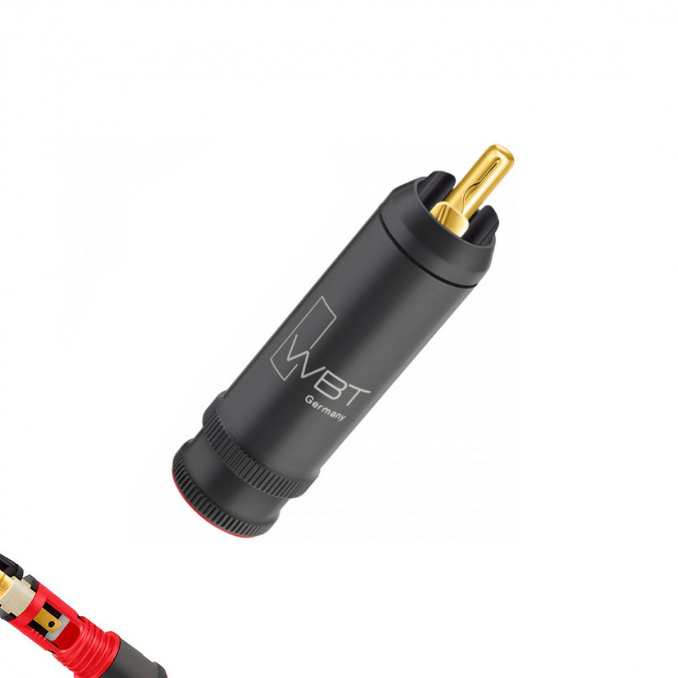 WBT-0114Cu Nextgen RCA-kontakt med röd färgmärkning, styck