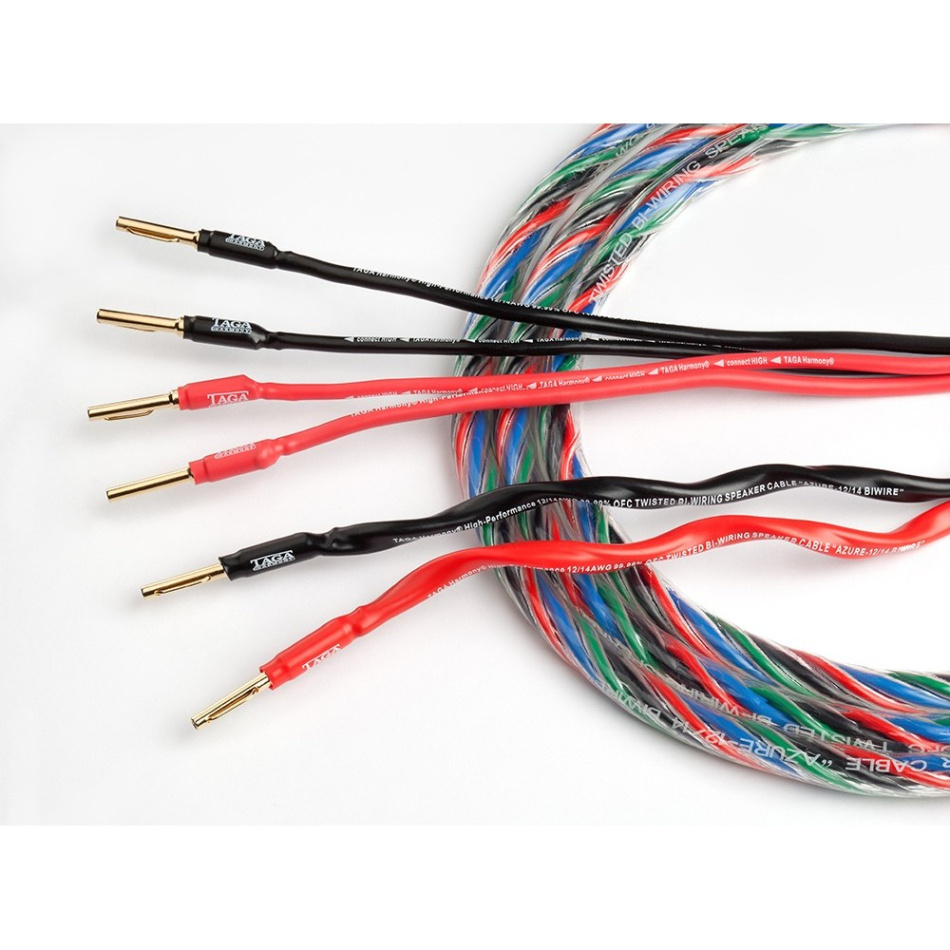 TAGA Harmony Azure 14/12 Biwire Högtalarkabel Stereopar, 2x3 meter
