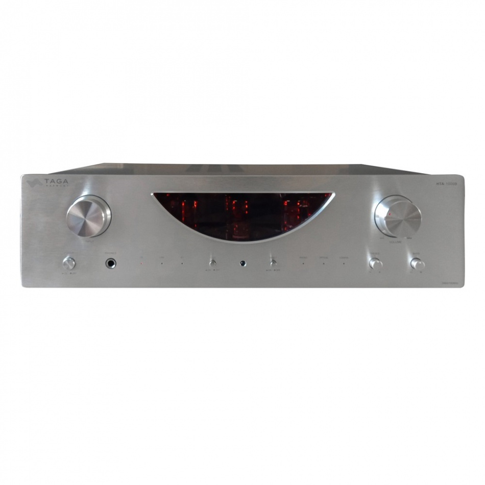 TAGA Harmony HTA-1000B rörbestyckad stereoförstärkare med Bluetooth & DAC, silver