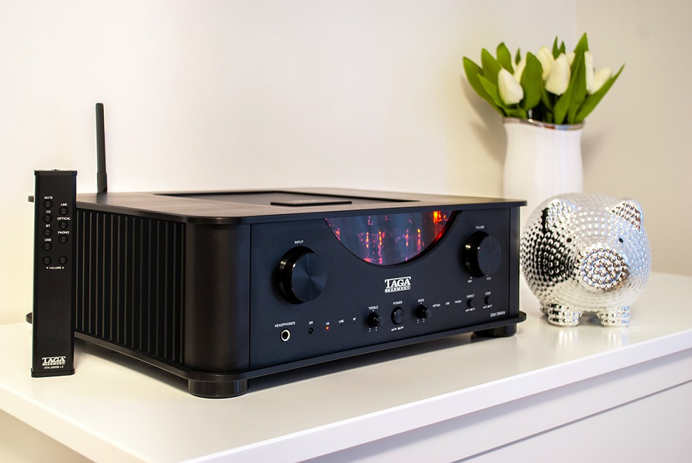 TAGA Harmony HTA-2000B v2 rörbestyckad stereoförstärkare med Bluetooth & DAC, svart