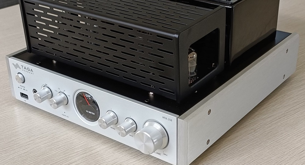 TAGA Harmony HTA-25B rörbestyckad stereoförstärkare med Bluetooth, silver