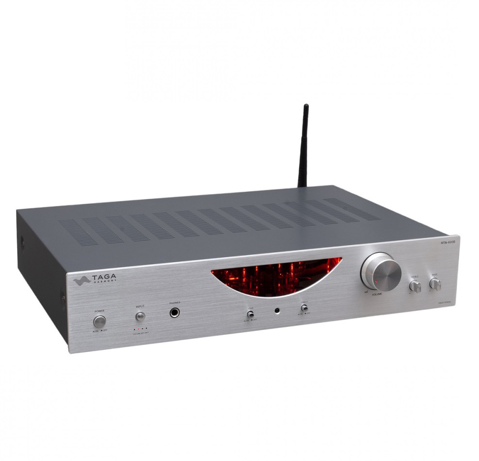 TAGA Harmony HTA-600B rörbestyckad stereoförstärkare med Bluetooth, silver