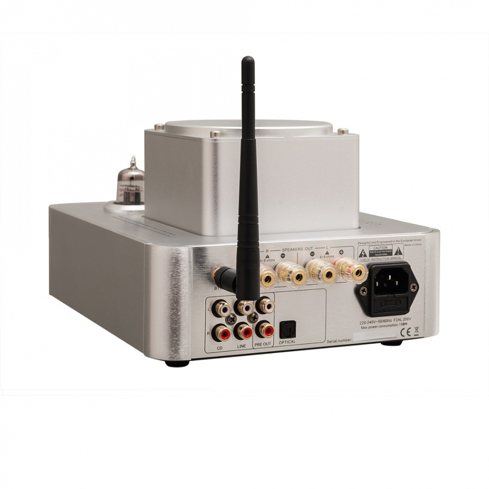 TAGA Harmony HTA-700B v3 rörbestyckad stereoförstärkare med Bluetooth, silver