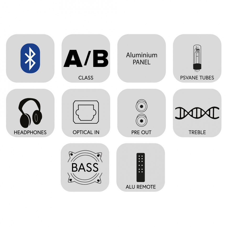 TAGA Harmony HTA-700B v3 rörbestyckad stereoförstärkare med Bluetooth, silver