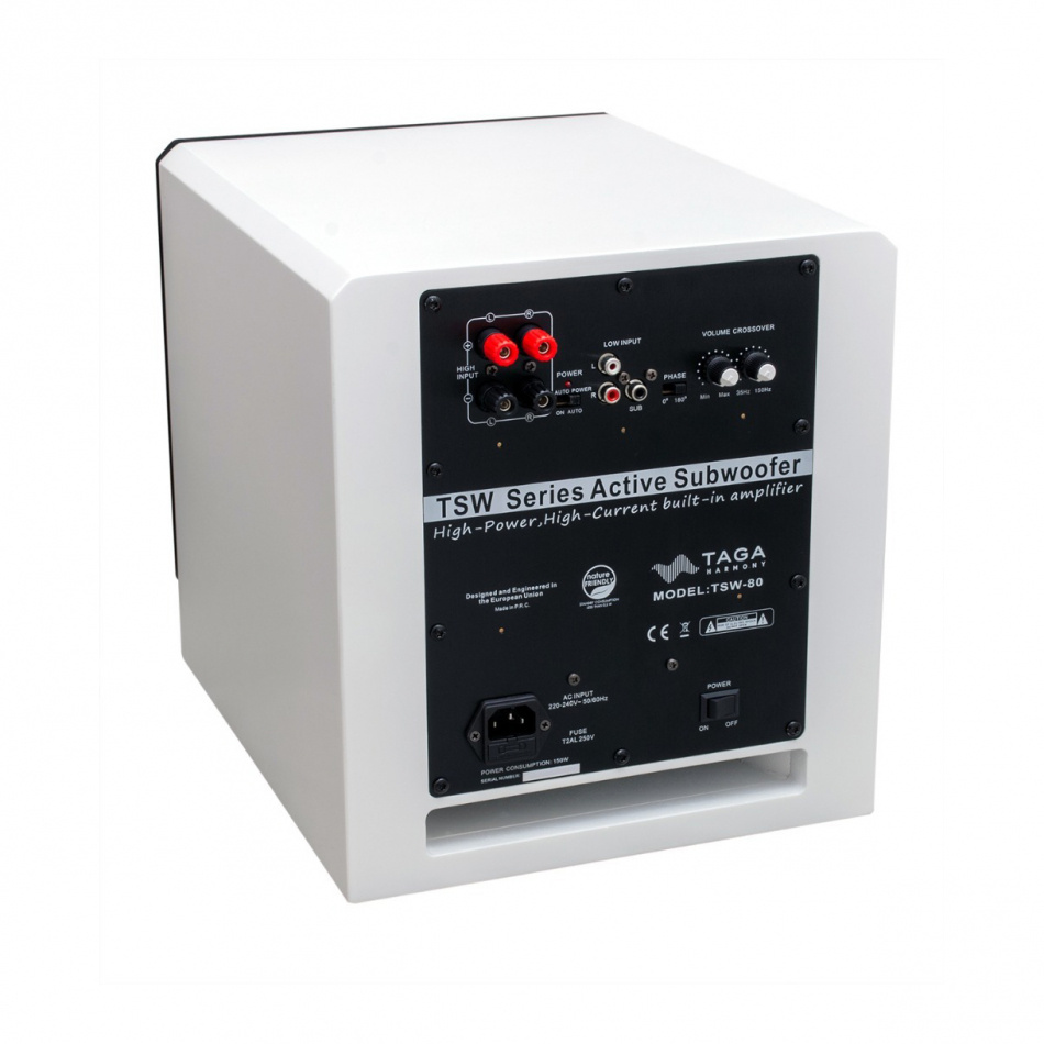 Taga Harmony TSW-80 aktiv subwoofer, pianovit