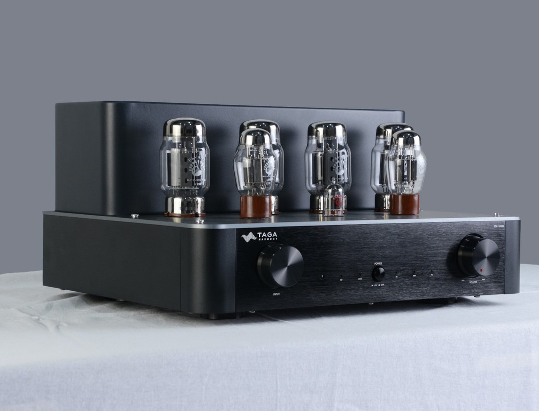 Taga Harmony TTA-1000B rörförstärkare med Bluetooth & RIAA-steg, svart