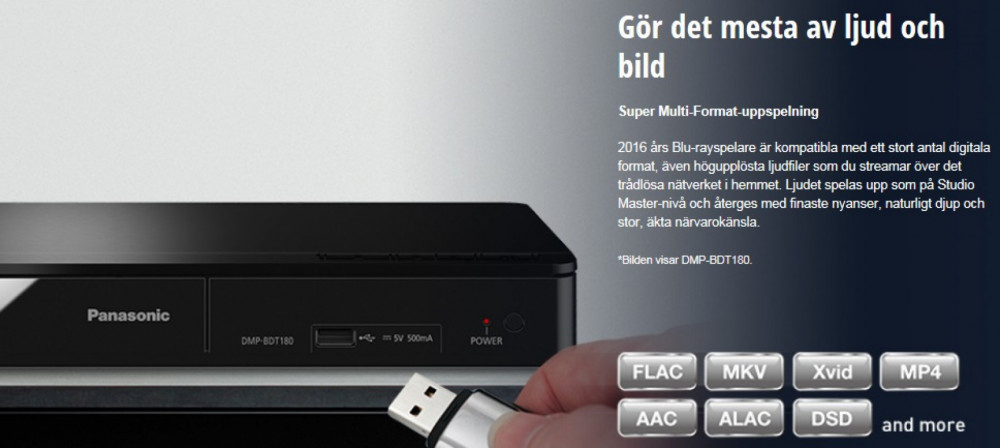 Panasonic DMP-BDT383EG Bluray-spelare