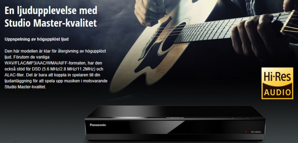 Panasonic DP-UB820 Ultra HD Bluray-spelare med HCX-processor