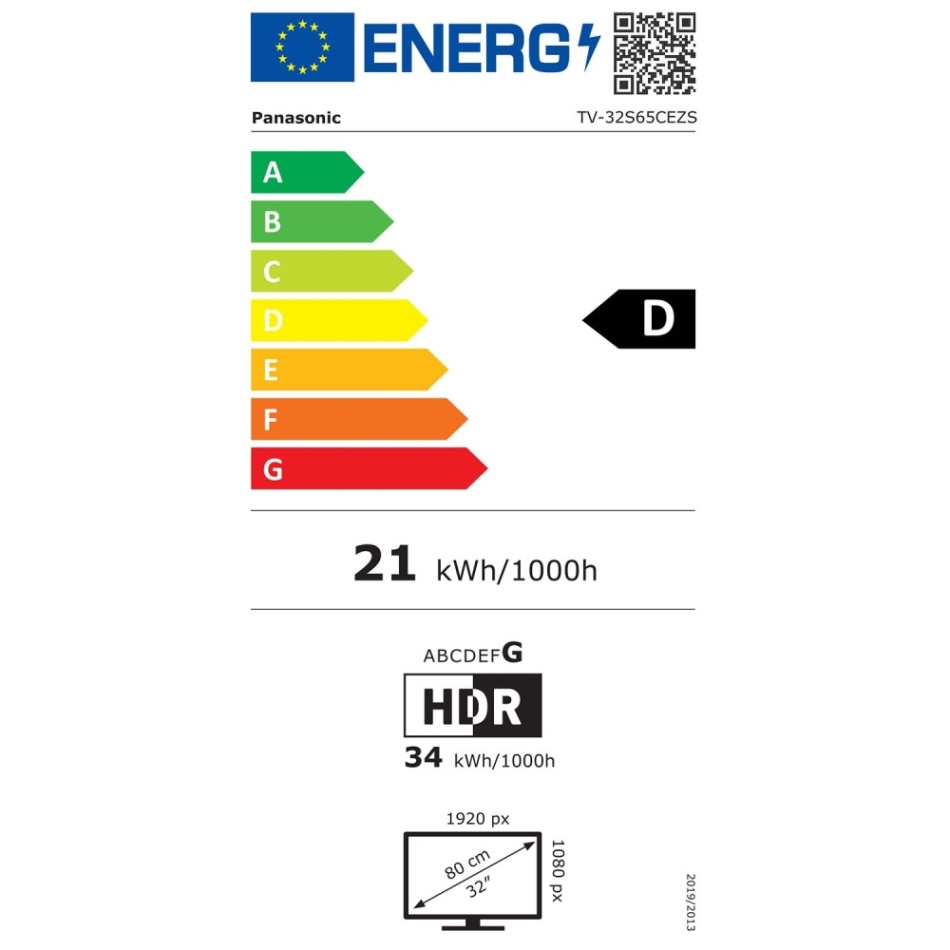 Panasonic TV-32S65CEZS, 32-tums Full HD QLED-TV med Fire TV