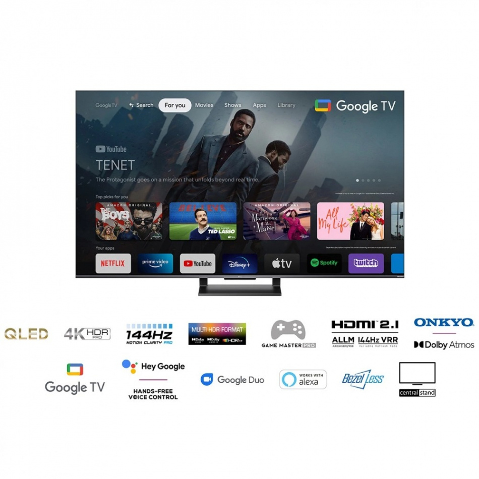 TCL 65C735 Ultra HD 4K QLED Google-TV, 65 tum