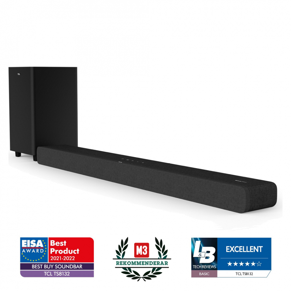 TCL TS8132 Soundbar med Dolby Atmos & trådlös subwoofer