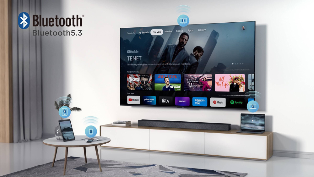 TCL X937UE Soundbar med Dolby Atmos, Chromecast & AirPlay