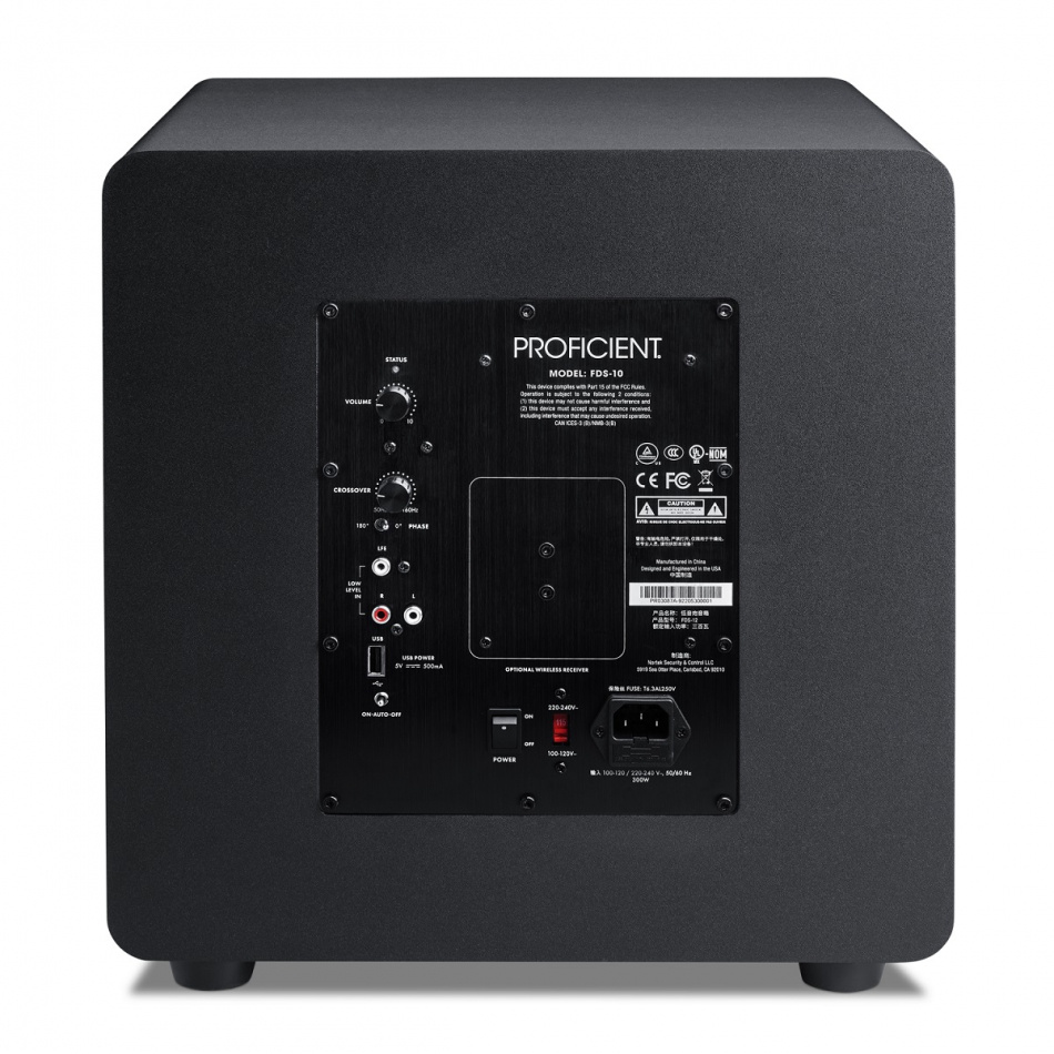 Proficient Audio Protege FDS-10 aktiv subwoofer, svart