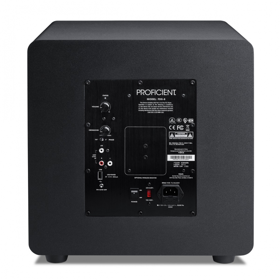 Proficient Audio Protege FDS-8 aktiv subwoofer, svart