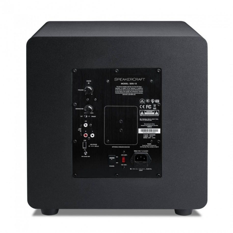 SpeakerCraft SDSi-15 aktiv subwoofer, svart