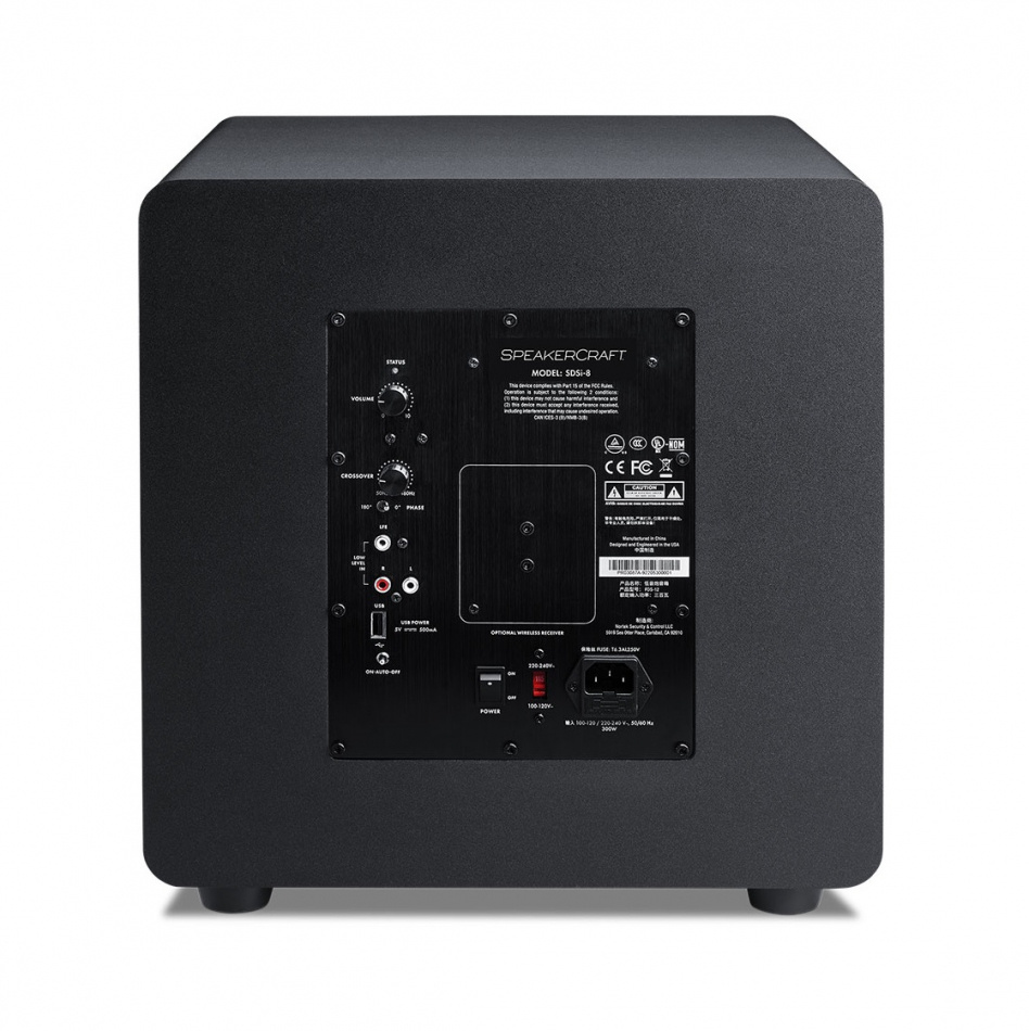 SpeakerCraft SDSi-8 aktiv subwoofer, svart